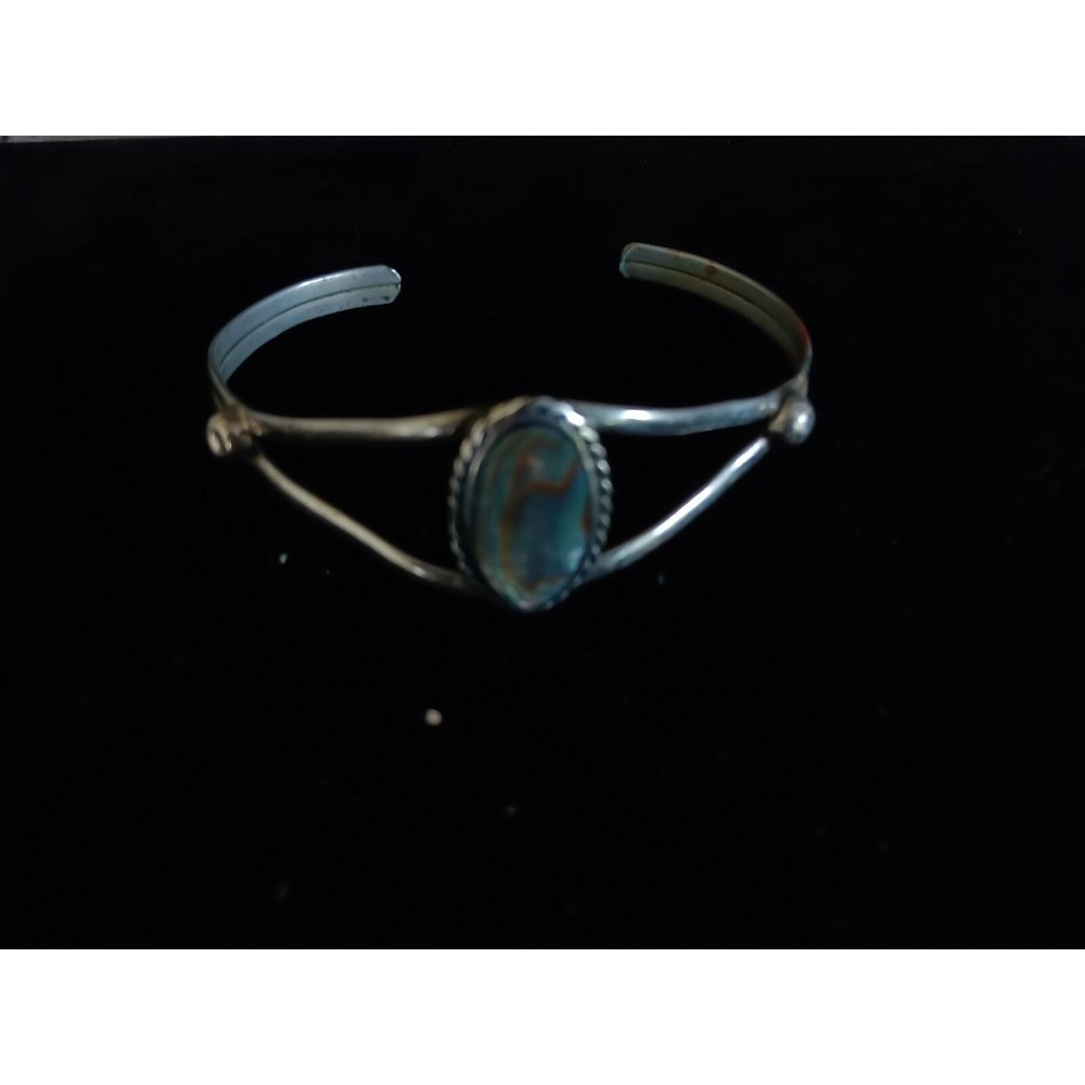 925 Bracelet Mother Of Pearl Cuff Bracelet - Picture 3 of 7